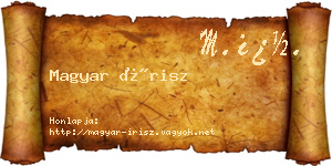 Magyar Írisz névjegykártya