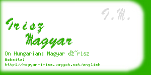 irisz magyar business card